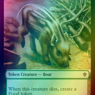 Boar Token (09) // Food Token (18) [Throne of Eldraine Tokens] [Foil]