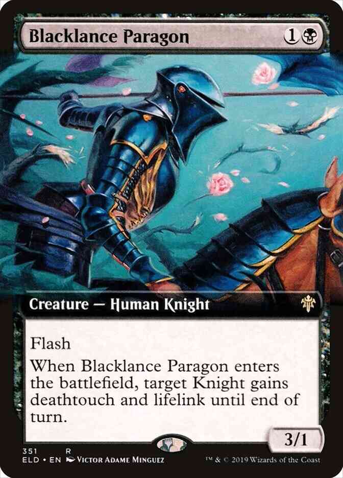 Blacklance Paragon [351] [Extended Art] [Throne of Eldraine] [Non-Foil]