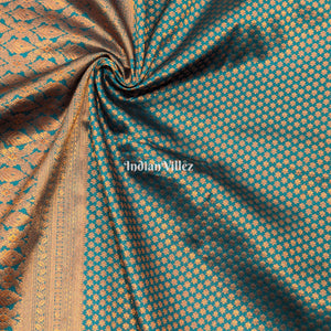 Peacock Green Kanjivaram Silk Saree