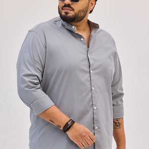 Light Grey Mandarin Shirt