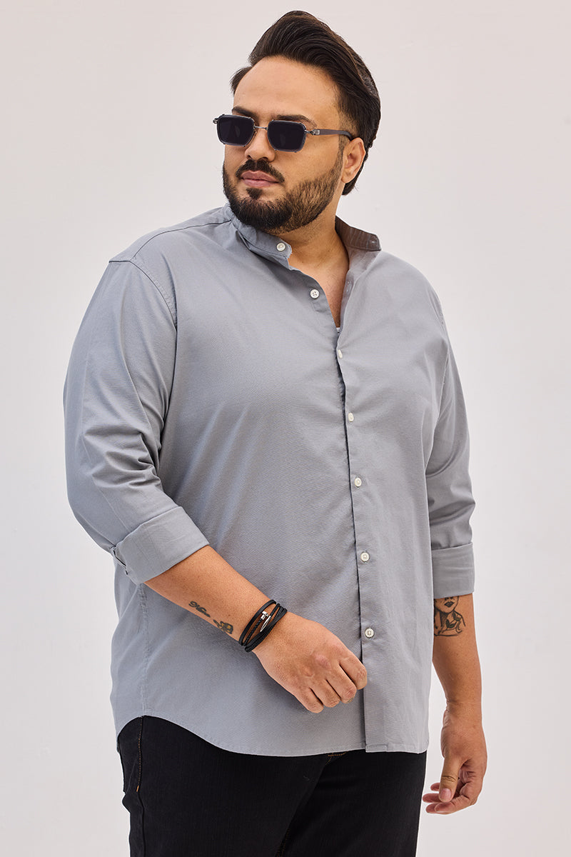 Light Grey Mandarin Shirt