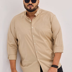 Beige Mandarin Shirt