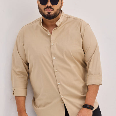 Beige Mandarin Shirt