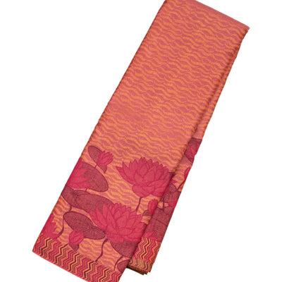 Dusty Pink Handloom Kanchipuram Silk Saree With Serpentine Motifs