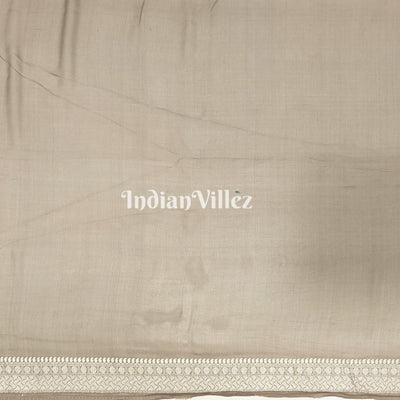 Grey Silver Banarasi Khaddi Georgette Saree