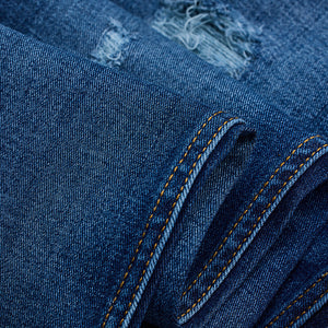 Dark Blue Distressed Skinny Fit Jeans