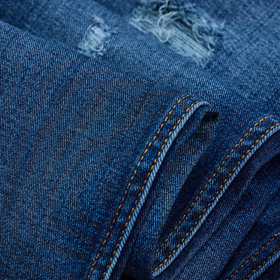 Dark Blue Distressed Skinny Fit Jeans