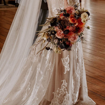 A Romantic Museum Wedding with Bright DIY Flowers