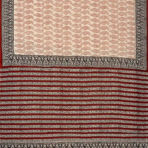 Off White Woven Jaipur Cotton Saree With Printed Mango Motifs