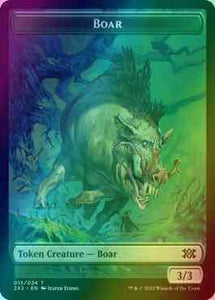 Boar Token (15) // Spirit Token (08) [Double Masters 2022: Tokens] [Foil]