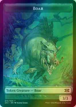 Boar Token (15) // Spirit Token (08) [Double Masters 2022: Tokens] [Foil]