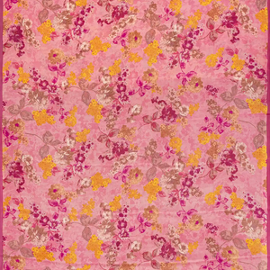 Baby Pink Woven Digital Printed Crepe Silk Saree With Floral Motifs