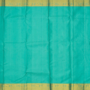 Off White Handloom Kanchipuram Korvai Silk Saree With Floral Stripes