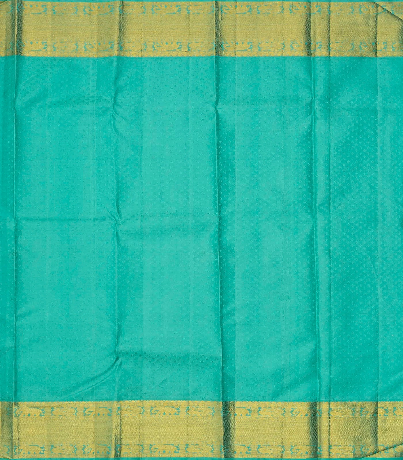 Off White Handloom Kanchipuram Korvai Silk Saree With Floral Stripes