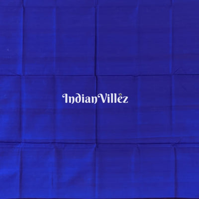 Dark Wine With Blue Kumbha Sambalpuri Ikat Tussar Silk Saree