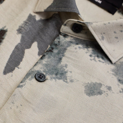 Cream Textured Abstract Shirt