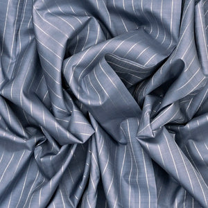 Grey Handloom Kanchipuram Silk Saree With Stripes