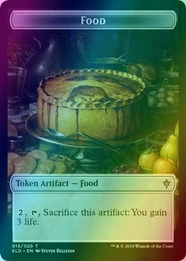 Bear Token (08) // Food Token (15) [Throne of Eldraine Tokens] [Foil]