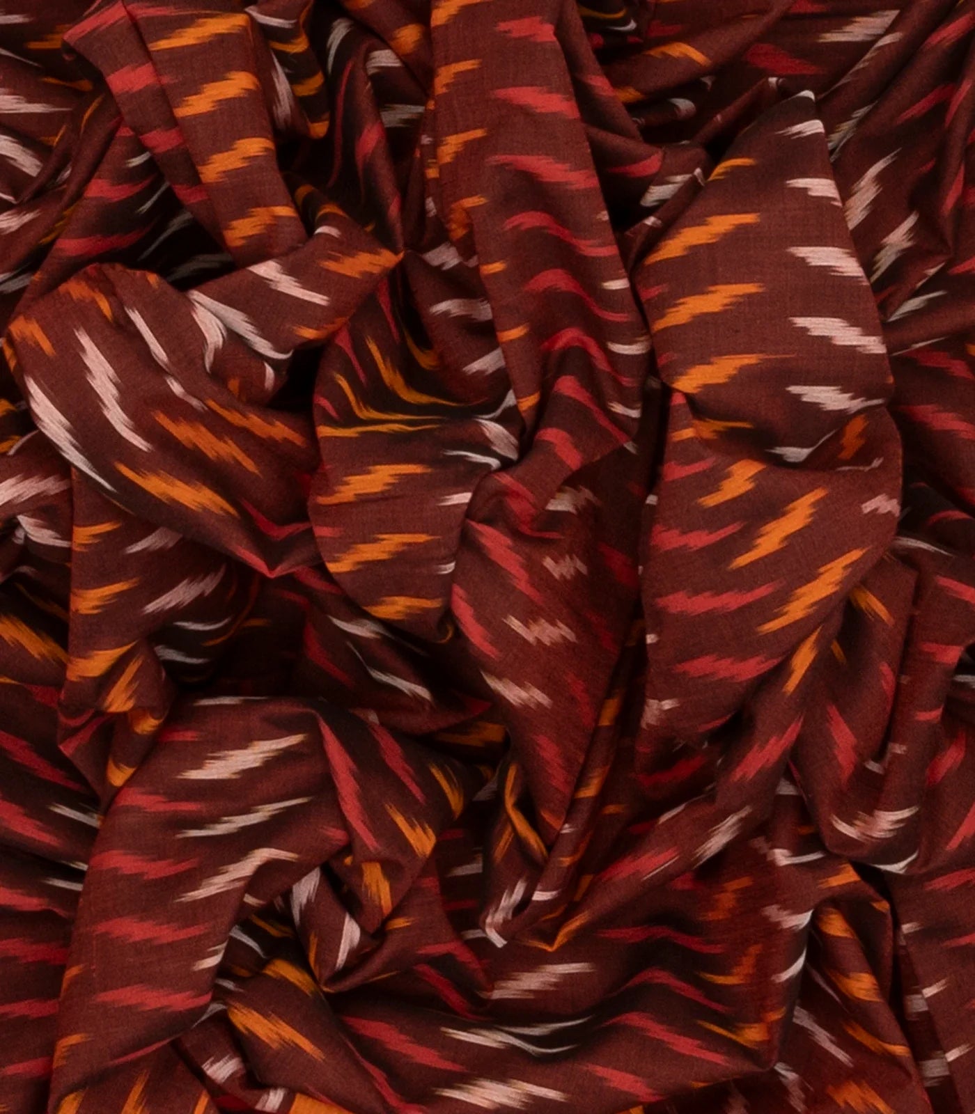 Maroon Handwoven Orissa Cotton Saree With Tie & Dye Floral Motifs