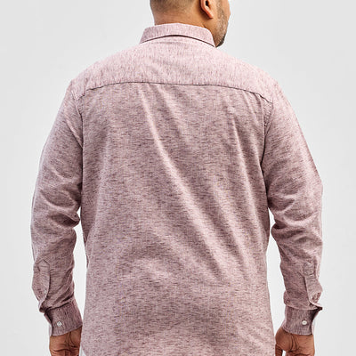 Mauve Linen Blend Shirt