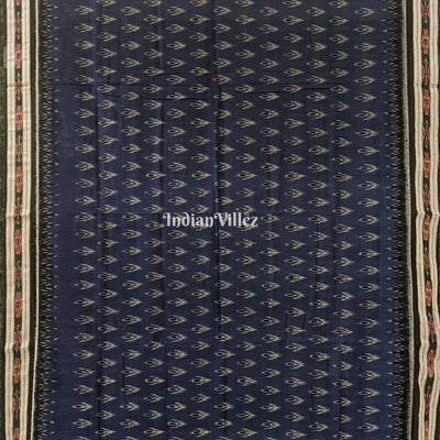 Blue Odisha Handloom Mayur Chandrika Maniabandha Cotton Saree