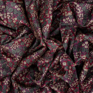 Purple Handloom Tussar Silk Saree With Printed Floral Motifs