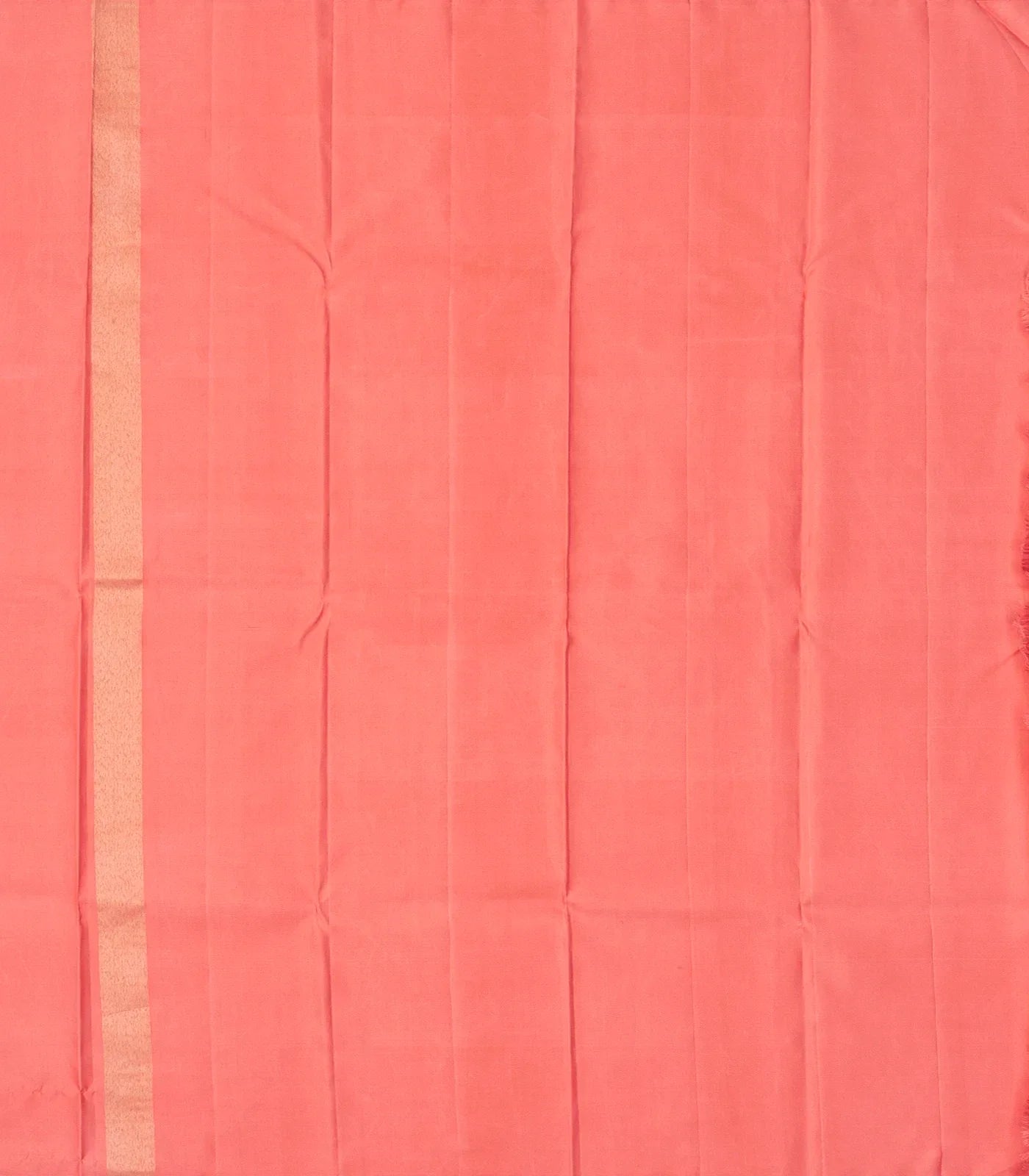 Pink & Orange Handloom Kanchipuram Silk Saree With Checks