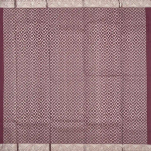 Maroon Handloom Kanchipuram Silk Saree With Star Motif Stripes