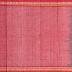 Blue Handloom Korvai Kanchi Cotton Saree With Annam Buttas