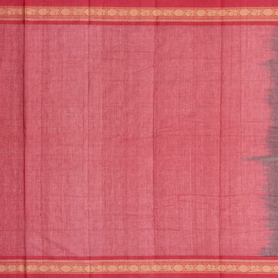 Blue Handloom Korvai Kanchi Cotton Saree With Annam Buttas