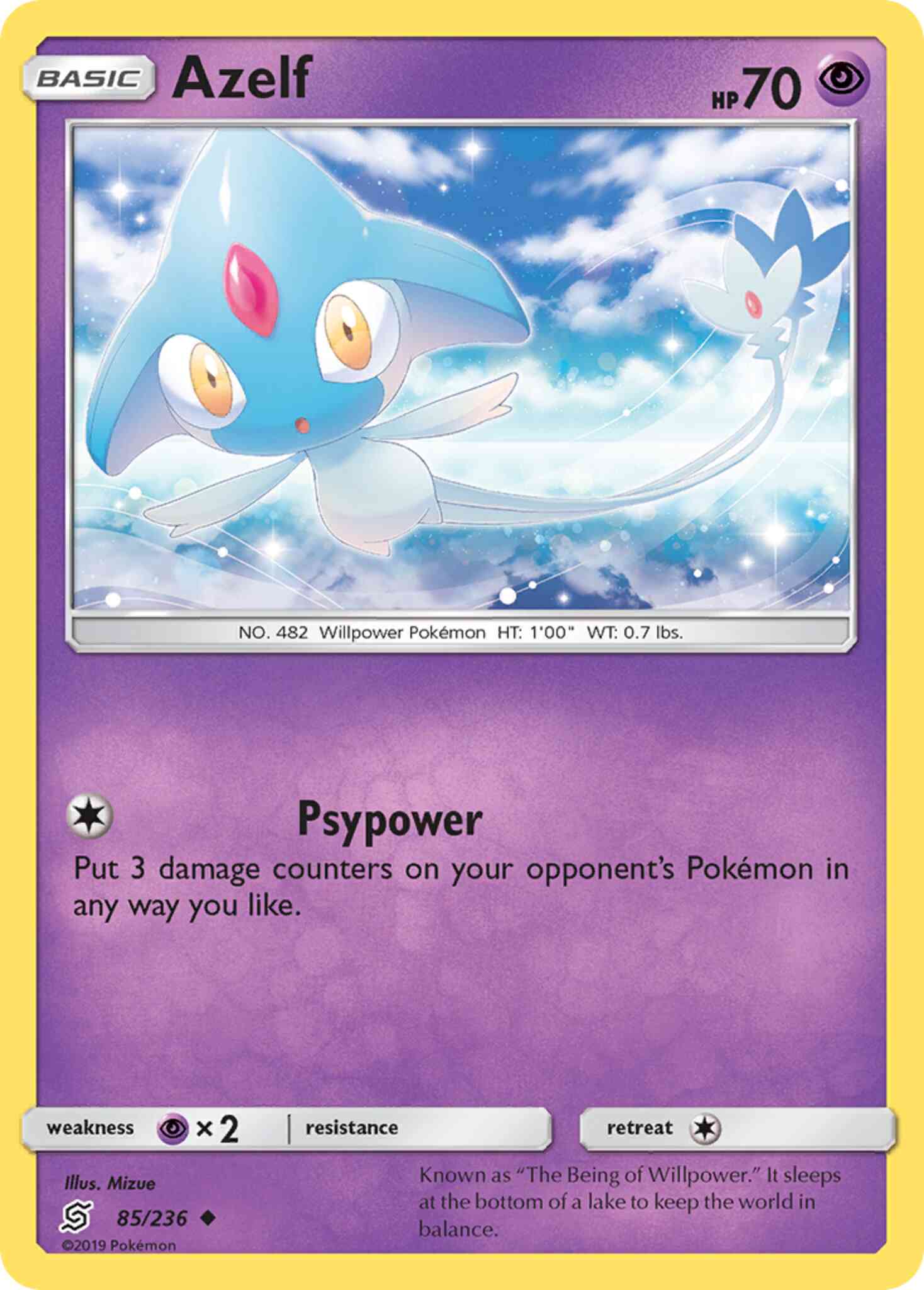 Azelf - 85/236 - Uncommon [sm11-85] [Non-Holo]