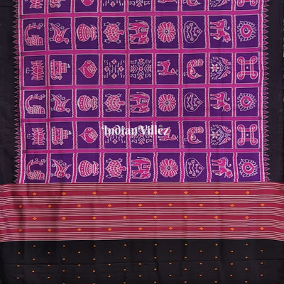 Purple Odisha Ikat Nabakothi Contemporary Silk Saree