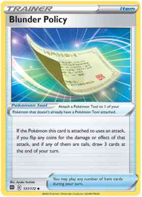 Blunder Policy - 131/172 - Uncommon [swsh9-131] [Non-Holo]