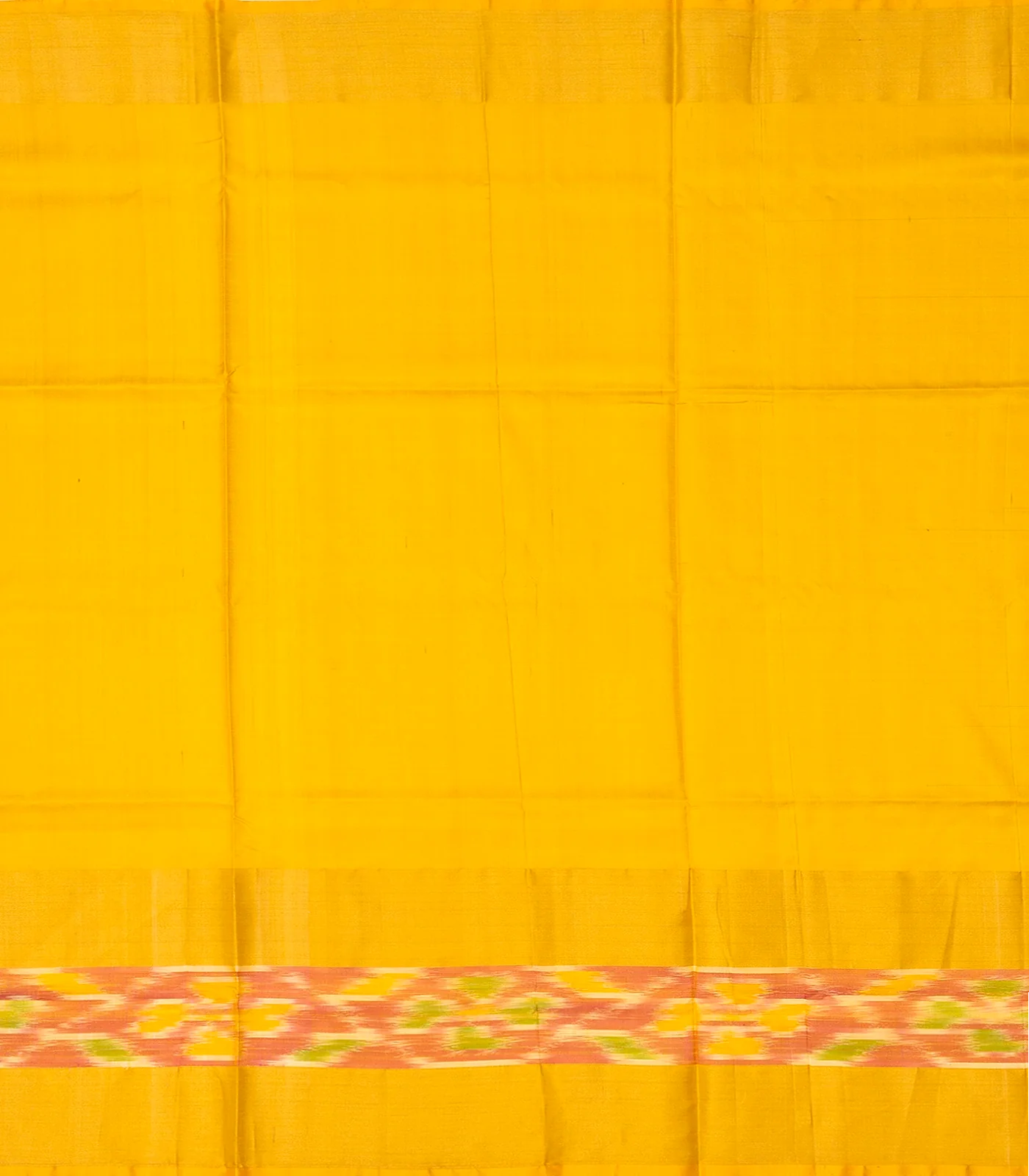 Dark Green Uppada Silk Saree With Floral Buttas & Tie & Dye Border