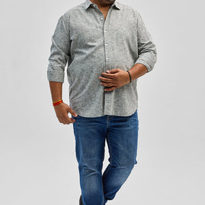 Grey Linen Blend Shirt