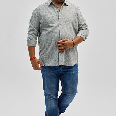 Grey Linen Blend Shirt