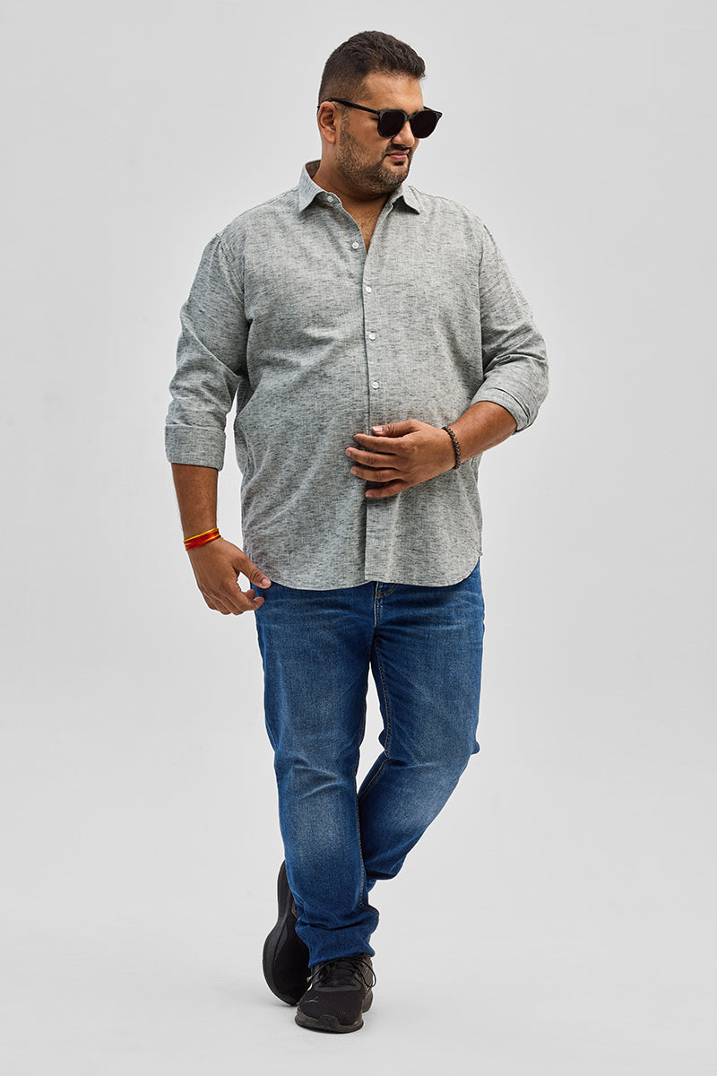 Grey Linen Blend Shirt