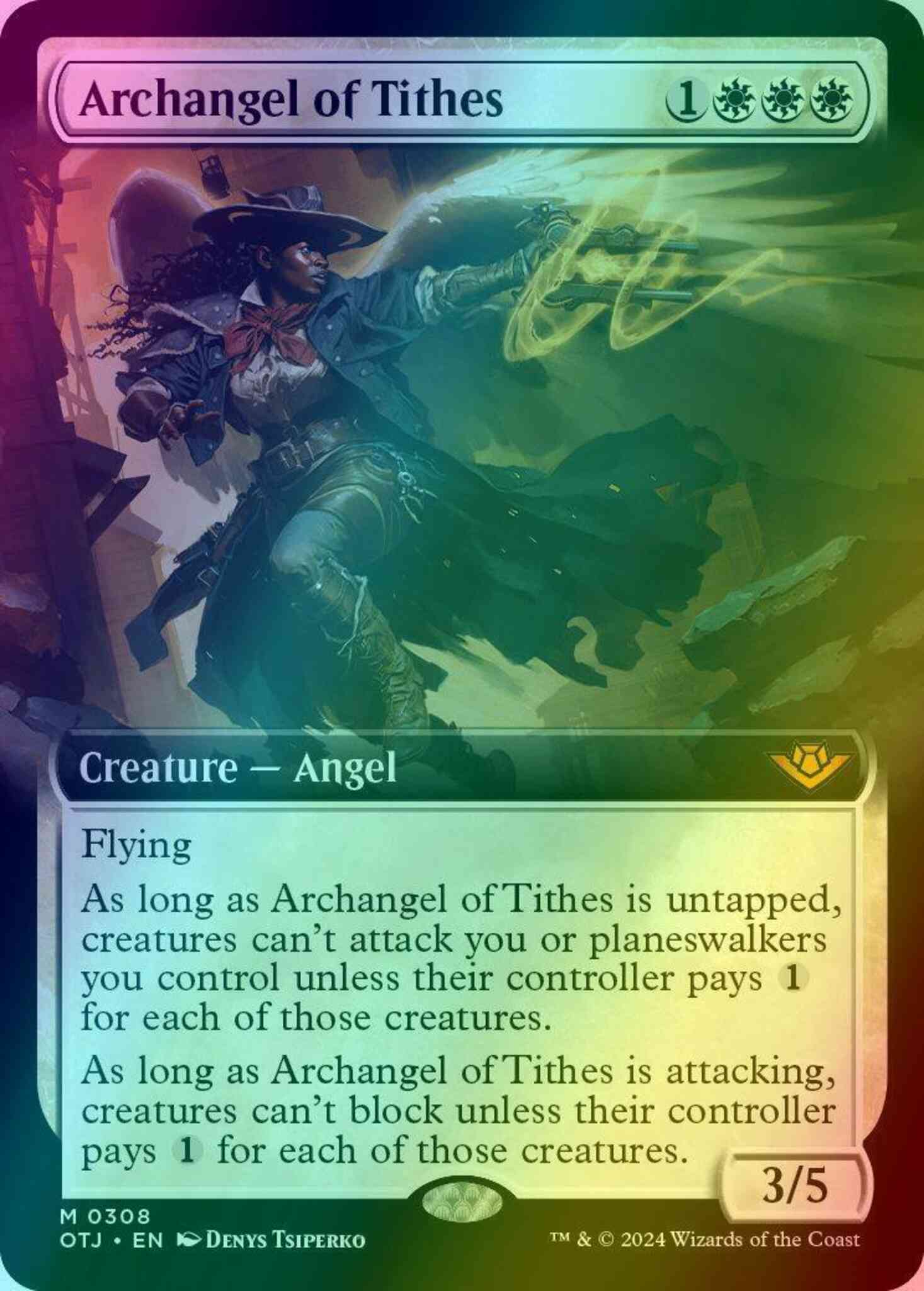 Archangel of Tithes [308] [Extended Art] [Outlaws of Thunder Junction] [Foil]