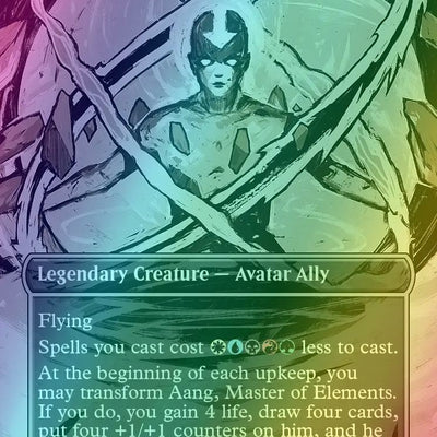 Avatar Aang // Aang, Master of Elements [308] [Borderless] [Scene] [Avatar: The Last Airbender] [Foil]