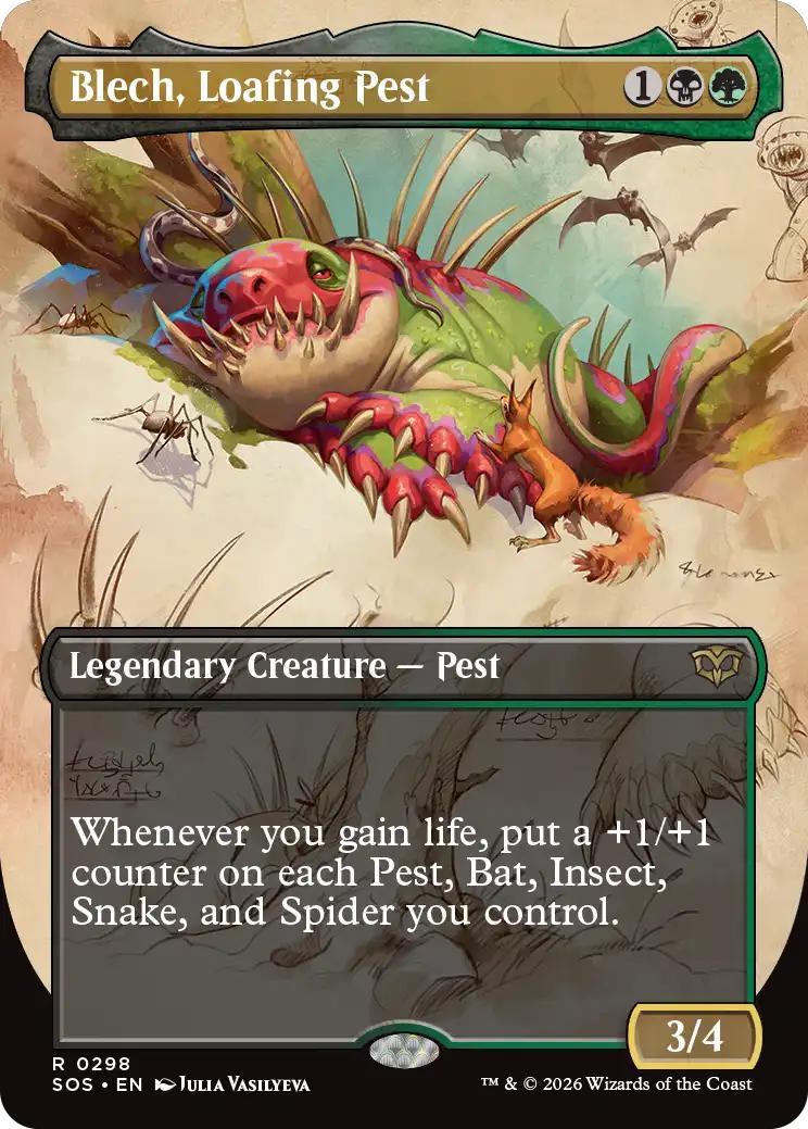 Blech, Loafing Pest [298] [Borderless] [Field Notes] [Secrets of Strixhaven] [Non-Foil]