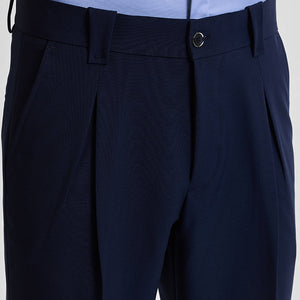Navy Slim Fit Stretch Trousers