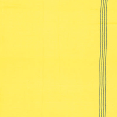 Yellow Handloom Bhujodi Cotton Saree With Buttas