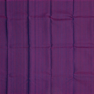 Cyan Handloom Kanchi Cotton Saree With Stripes & Contrast Border