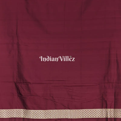 Maroon Kashi Banarasi Katan Silk Saree
