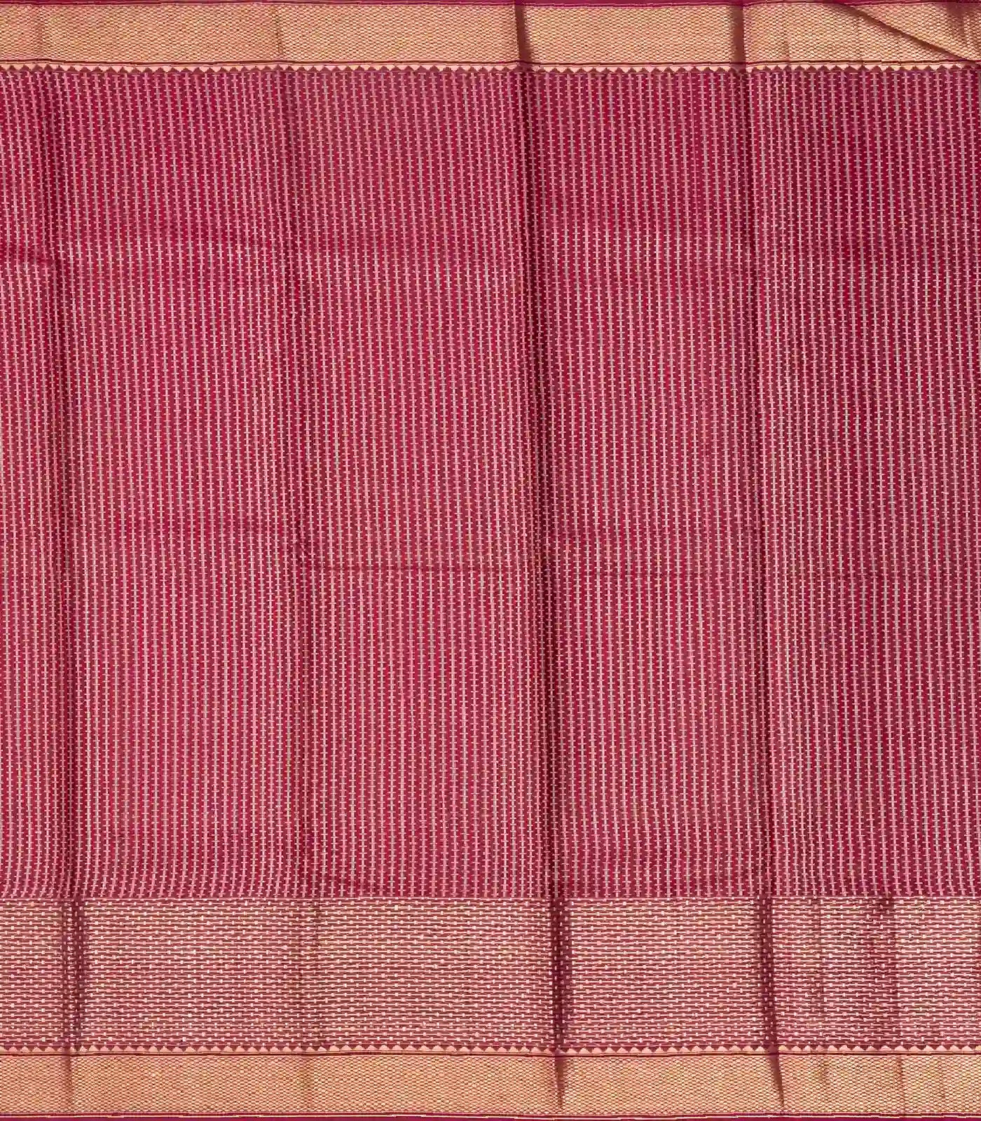 Mango Yellow Handloom Kanchipuram Silk Saree With Meena Floral Motifs