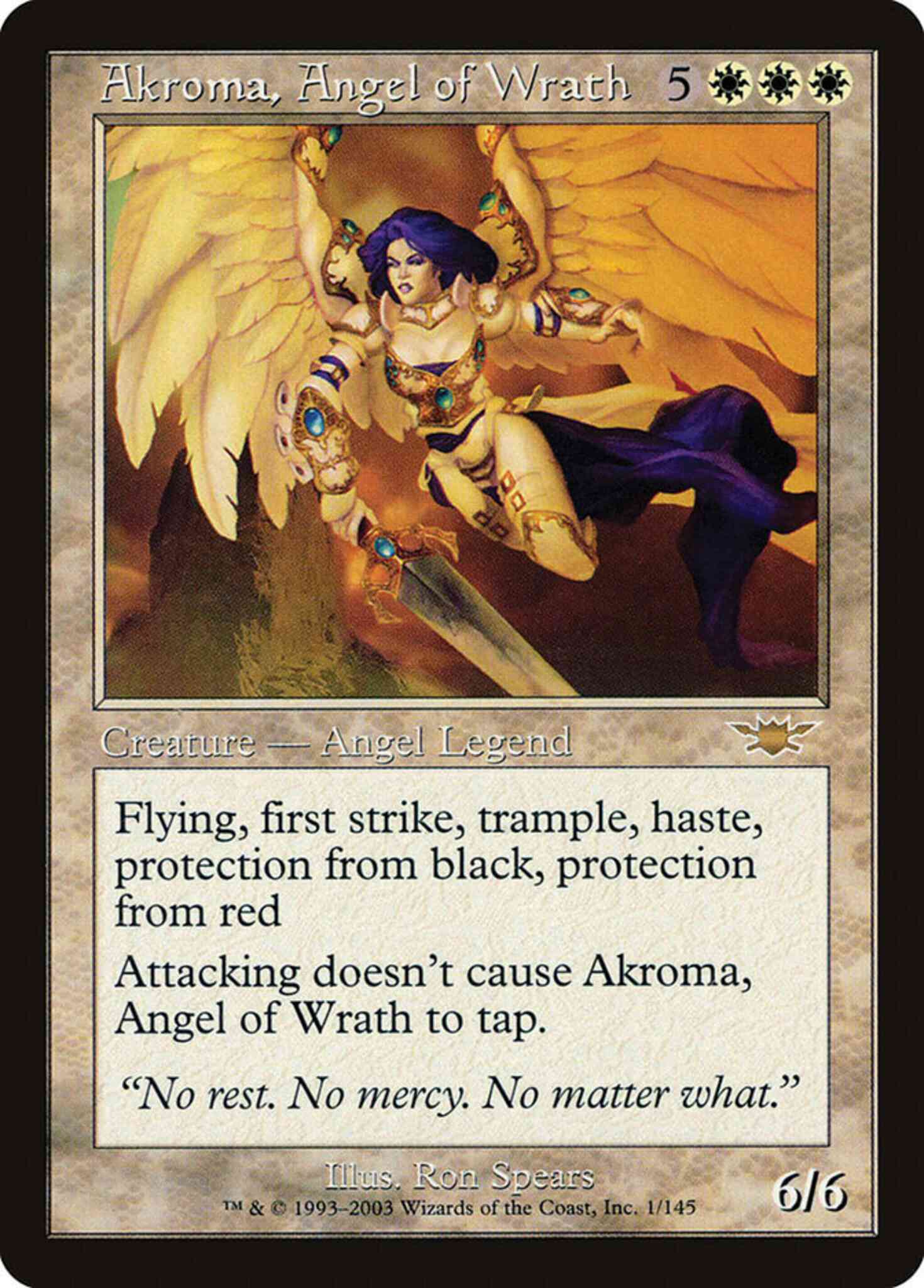 Akroma, Angel of Wrath [1] [Legions] [Non-Foil]