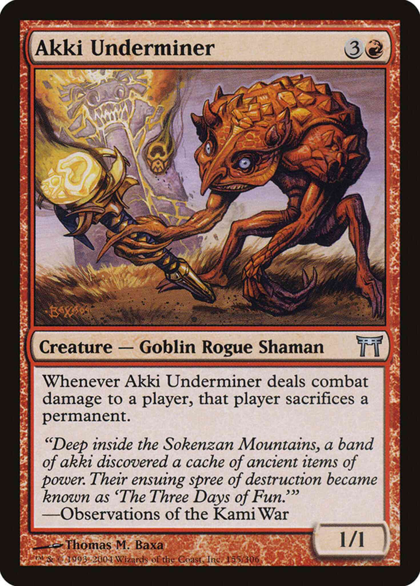 Akki Underminer [155] [Champions of Kamigawa] [Non-Foil]