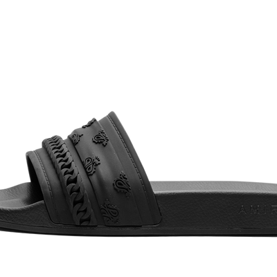 Amiri Bandana Moulded Slides Black Black