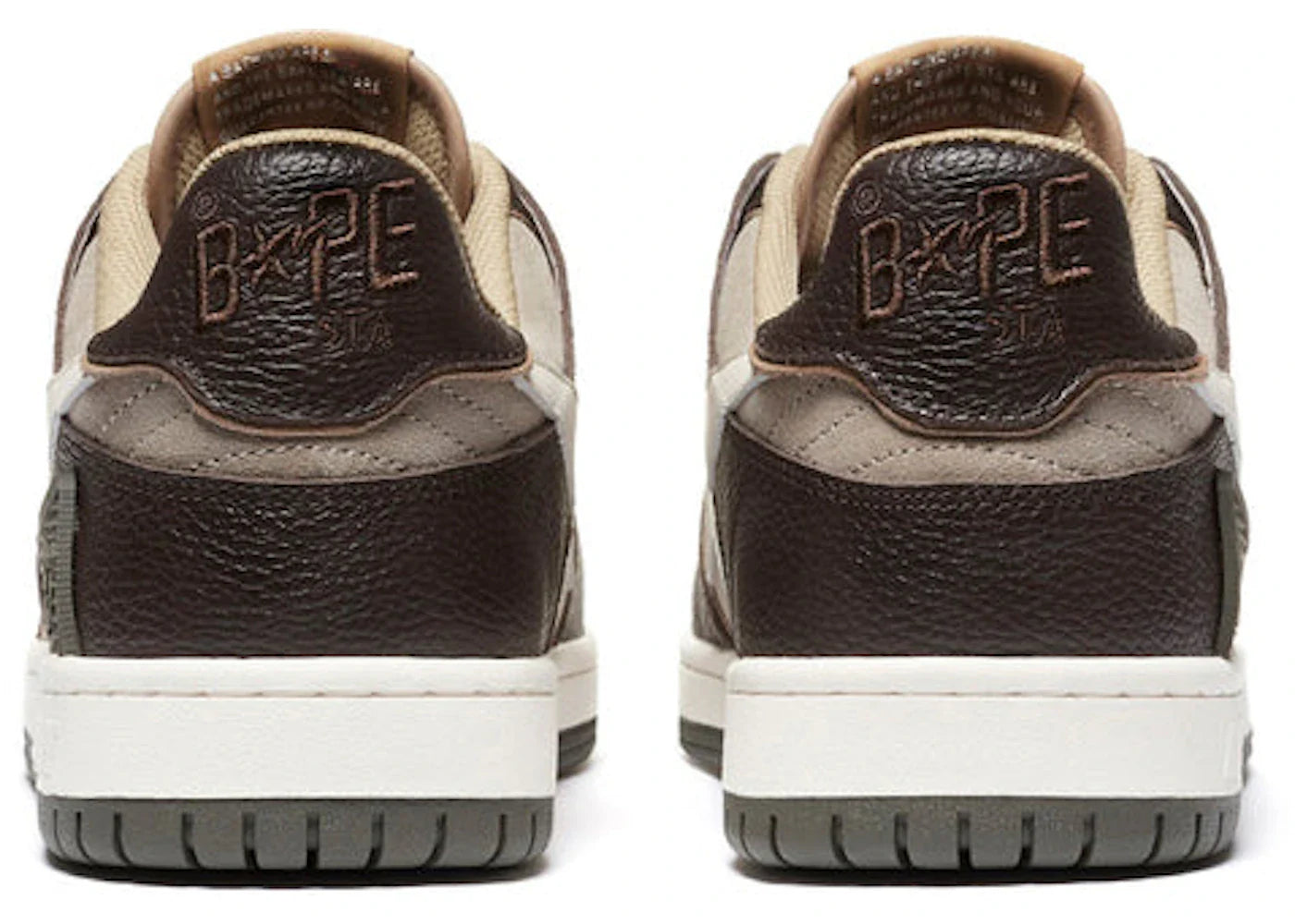 A Bathing Ape Bape SK8 Sta Brown Ivory