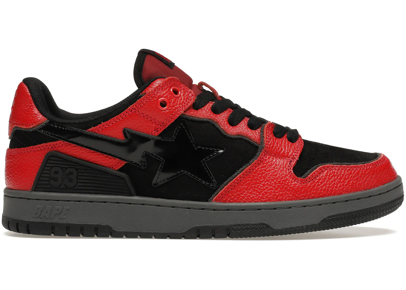 A Bathing Ape Bape SK8 Sta Red Black